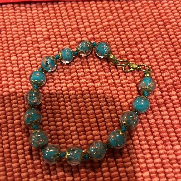 Green Blue Beaded bracelet - Picture 3 of 4